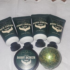 Cedar Skincare Set with Body Scrub and Creams